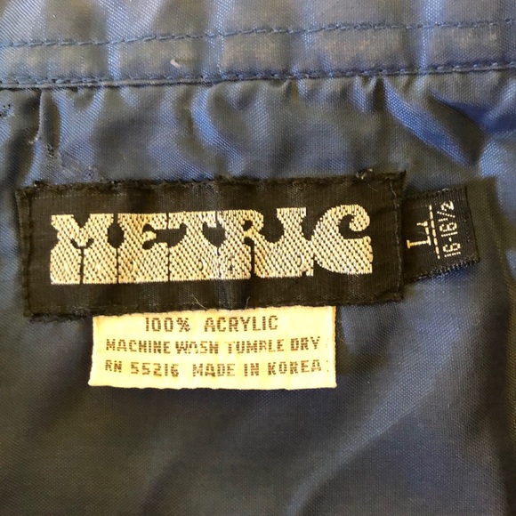 Metric Flannel Plaid Shirt Top Button Down Red Green Plaid Large - Picture 3 of 3